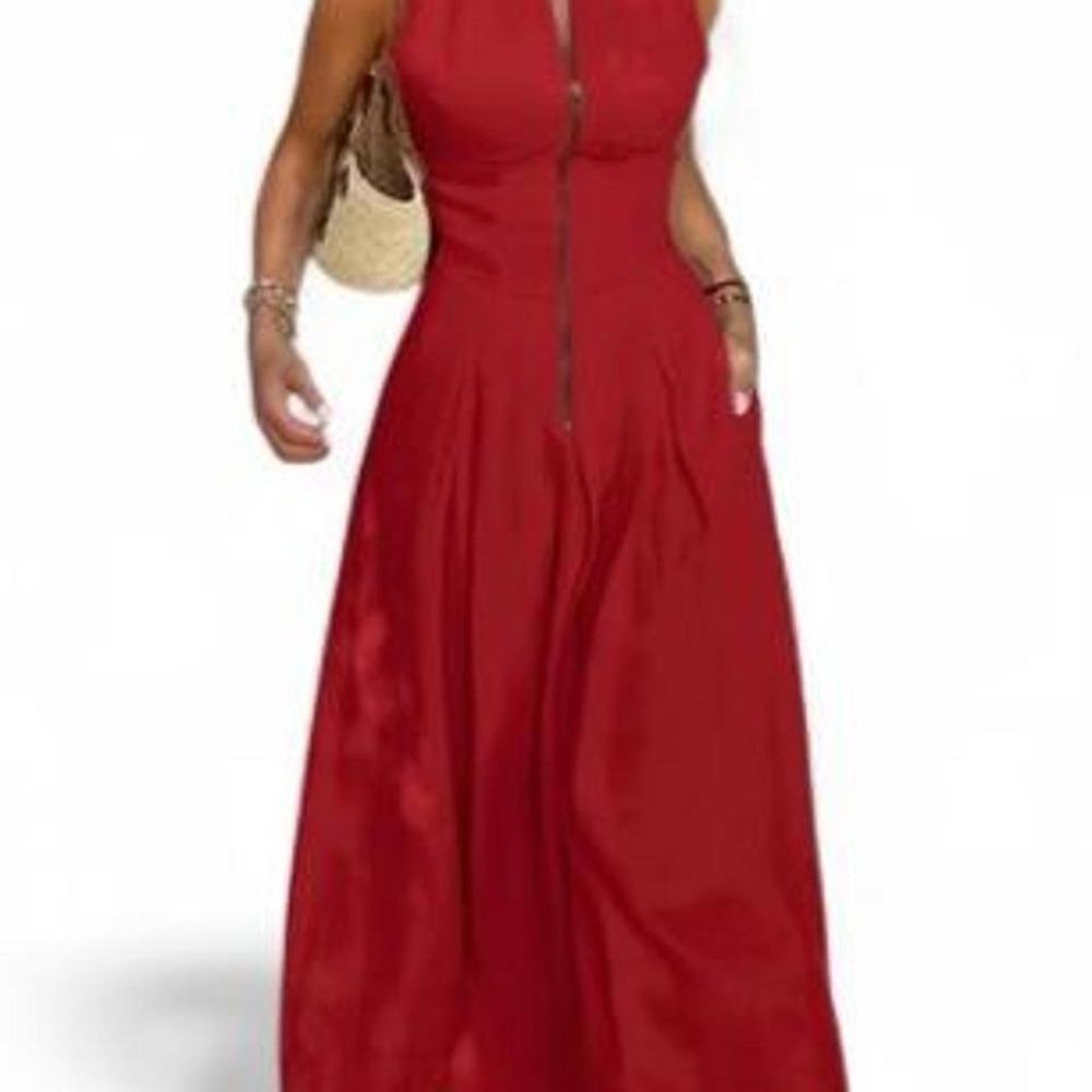 UOOZEE Women's Minimalist  Elegant Stylish Sleeveless Loose Fit Long Maxi Dress